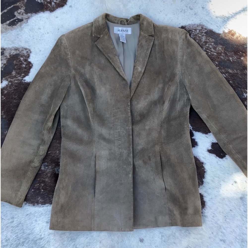 100% leather 90s tie back jacket